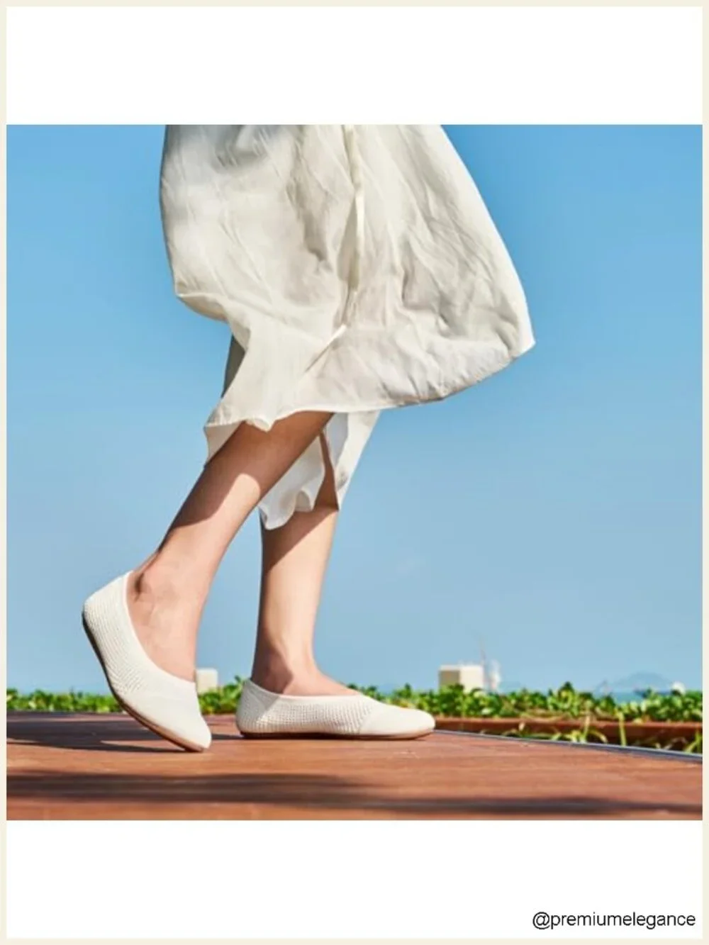 Knit Ballet Flat Shoes, Round Toe Slip On Walking Flats, Lightweight Travel